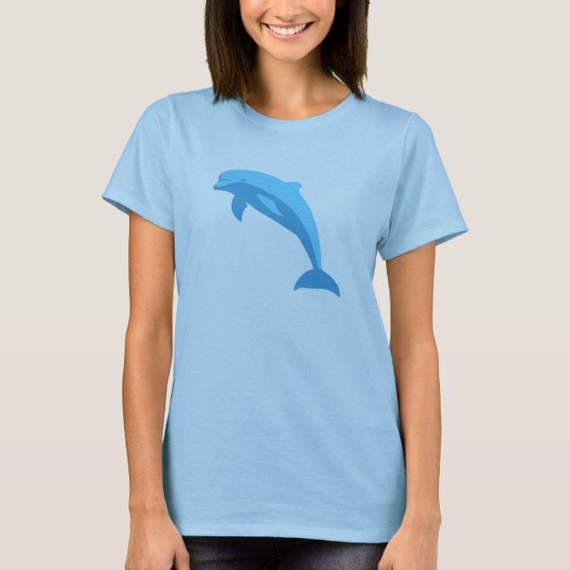 T-shirt Dauphin bleu (Devant)