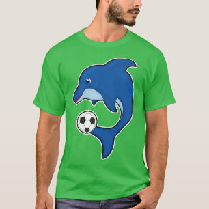 T-shirt Dauphin comme joueur avec balle