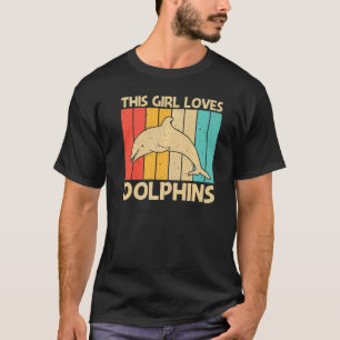 T-shirt Dauphin cool Pour Filles Maman Océan Animal Dauphi