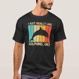 T-shirt Dauphin Cool Pour Hommes Femmes Dauphins Baleine B