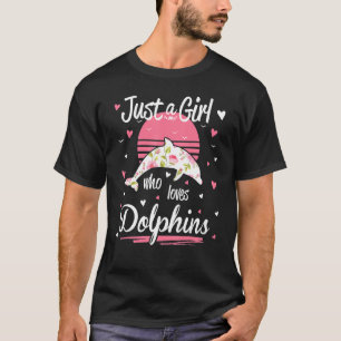T-shirt Dauphin Design Juste Une Fille Qui Aime Les Dauphi