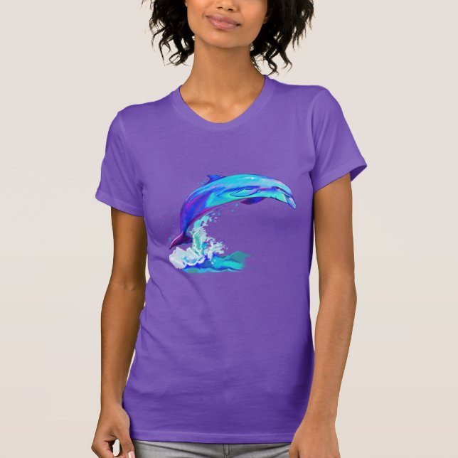 T-shirt Dauphin en couleurs (Devant)