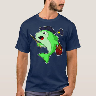 T-shirt Dauphin en professeur avec pointeur de sac