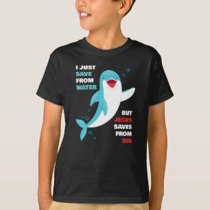 T-shirt Dauphin Foi Enfants Jésus Sauvons de saint chrétie