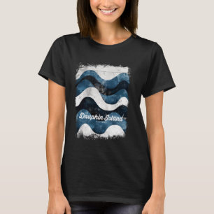 T-shirt Dauphin Island Alabama Vacances d'été Dolphin Vin