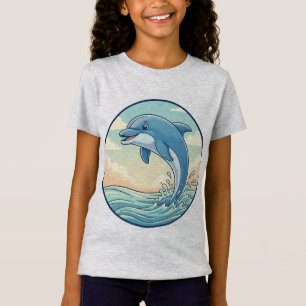 T-Shirt Dauphin joueur bondissant au-dessus des vagues