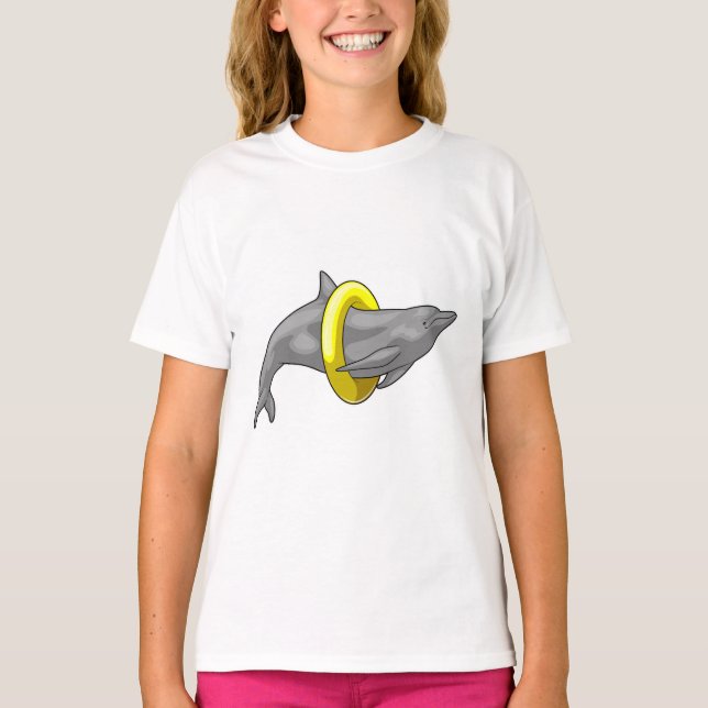 T-shirt Dauphin natation Lifebuoy (Devant)