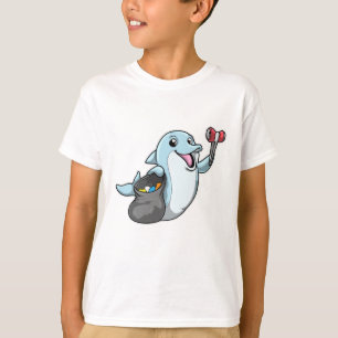 T-shirt Dauphin nettoyant avec sac à ordures