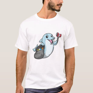 T-shirt Dauphin nettoyant avec sac à ordures