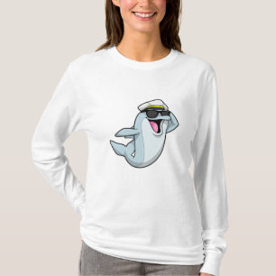 T-shirt Dauphin policier avec casquette de police
