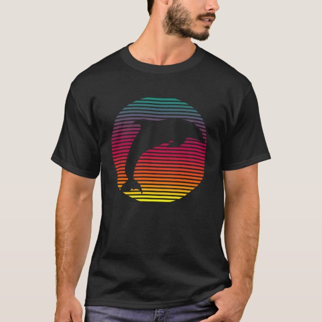 T-shirt Dauphin rétro (Devant)