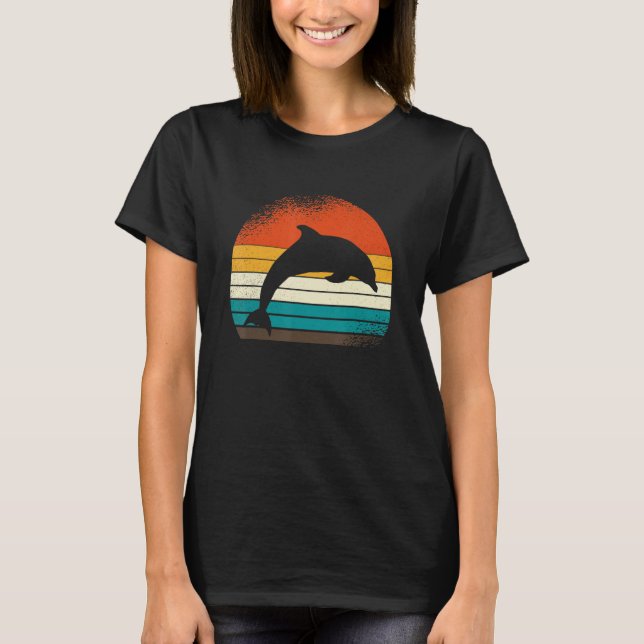 T-shirt Dauphin rétro vintage (Devant)