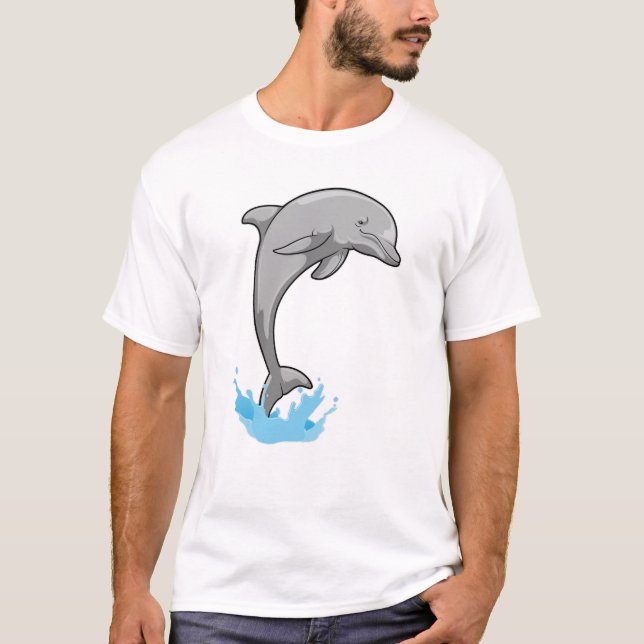 T-shirt Dauphin sur l'eau (Devant)