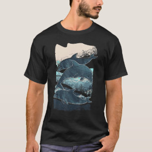 T-shirt Dauphins Dauphins Poisson Mer Dauphinarium Nature