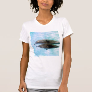 T-shirt Dauphins de fileur   Oahu Hawaï