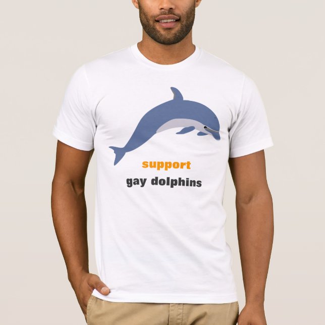 T-shirt dauphins d'homosexuel de soutien (Devant)