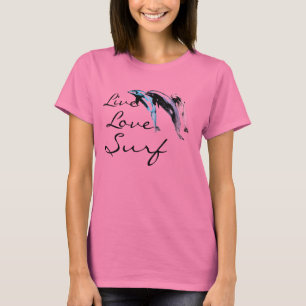 T-shirt dauphins, Vie, Amour, Surf de Brad Scott