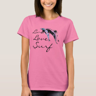 T-shirt dauphins, Vie, Amour, Surf de Brad Scott
