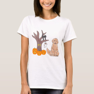 T-shirt d'automne de golden retriever