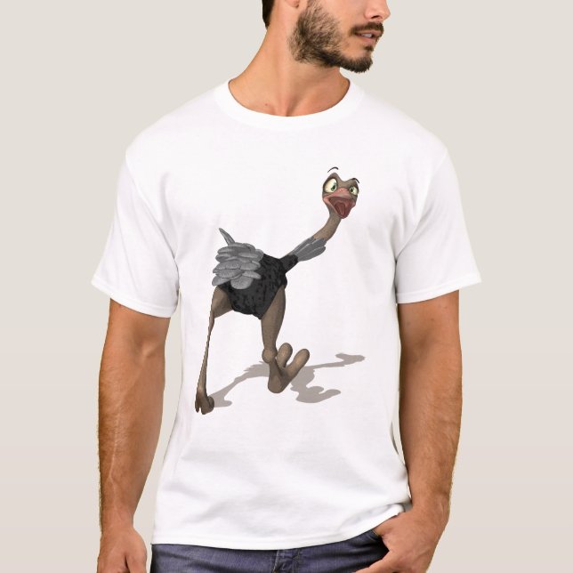 T-shirt d'autruche - T-shirt de peinture de (Devant)