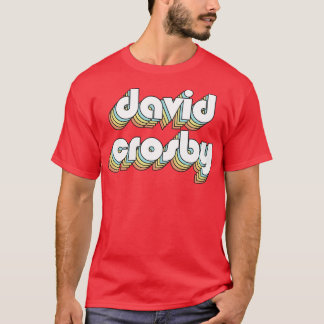 T-shirt David Crosby Retro Typographie arc-en-ciel style d
