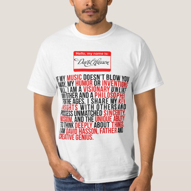 T-shirt David Hasson (Devant)