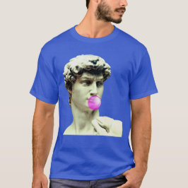 T-shirt David michelangelo mâche une statue de gomme drôle