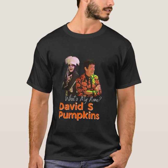 T-shirt David S Citrouille Skeleton Drôle Skit Hommes Vête (Devant)