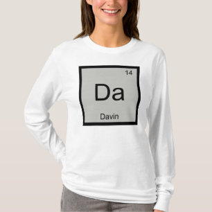 T-shirt Davin Nom Chimie Élément Tableau périodique