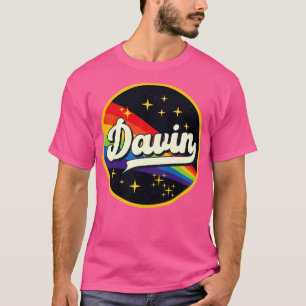 T-shirt Davin Rainbow Dans Le Style Vintage Espace