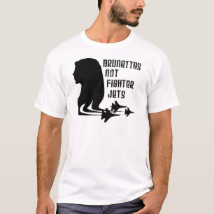 T-shirt d'avions de chasse de brunes pas