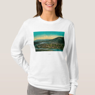 T-shirt Dawson, vue de ville de territoire de l'Alaska le
