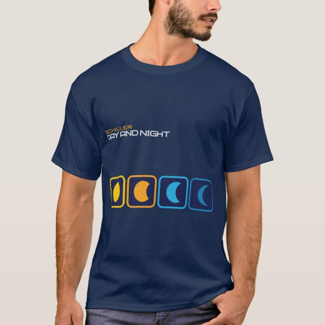 T-shirt Day and Night retro (Devant)