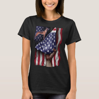 T-shirt Day Of Independence US Flag Belgian Malinois