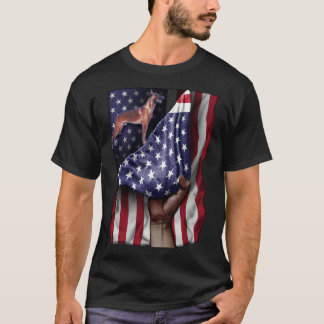 T-shirt Day Of Independence US Flag Belgian Malinois