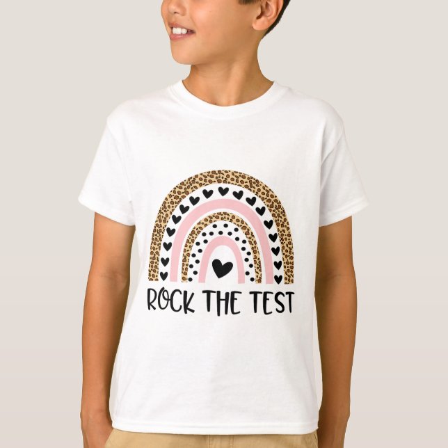 T-shirt Day Rock L'Enseignant De Test Funny Rainbow Testin (Devant)