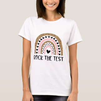 T-shirt Day Rock L'Enseignant De Test Funny Rainbow Testin