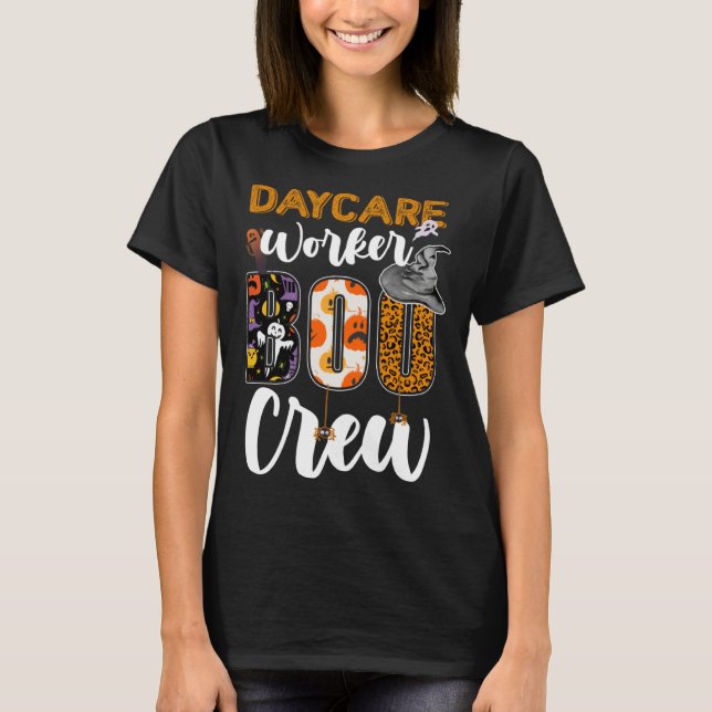 T-shirt Daycare Worker Boo Crew Halloween Daycare Matching (Devant)