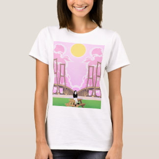 T-shirt Daydream Serenity Pittoresque Bridge & Sunshine T-