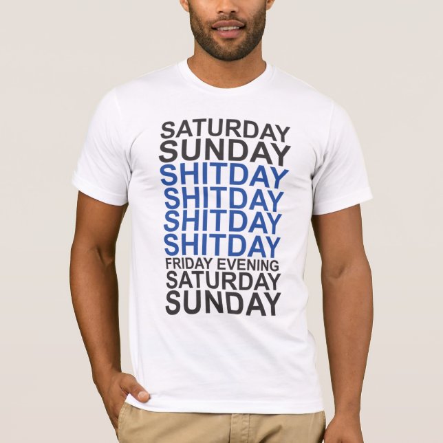 T-shirt Days of the week black-blue (Devant)
