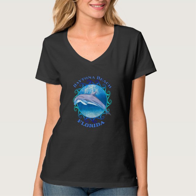 T-shirt Daytona Beach Floride Vacances Souvenir Dolphin (Devant)