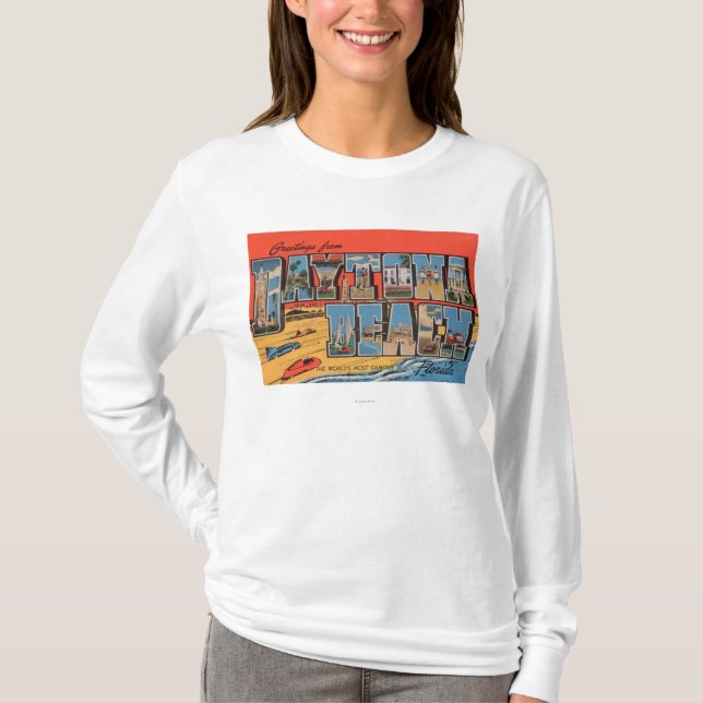 T-shirt Daytona Beach, la Floride - grandes scènes de (Devant)