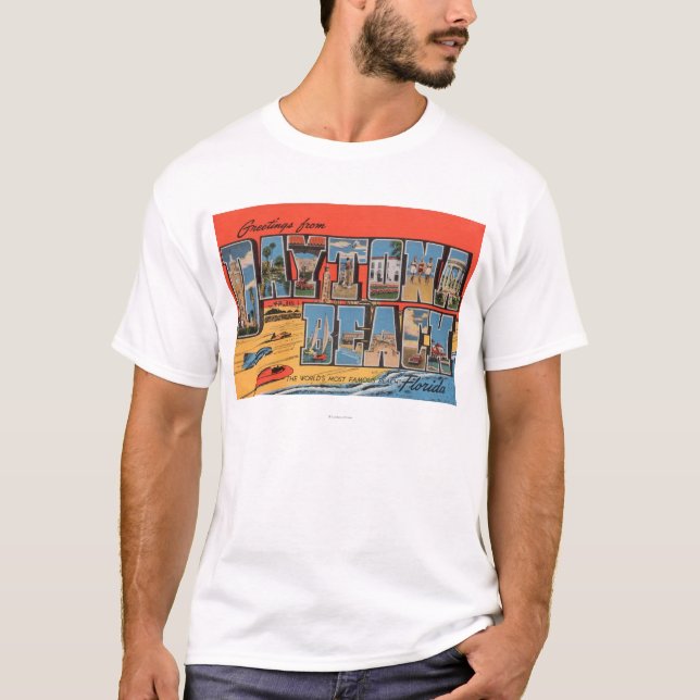 T-shirt Daytona Beach, la Floride - grandes scènes de (Devant)