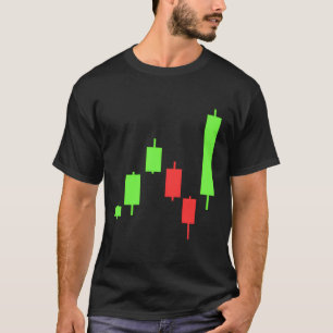 T-shirt Daytrading Marchés Stocks Chandeliers Pour Les Tra