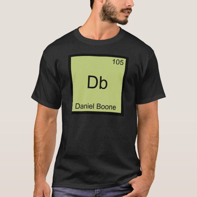T-shirt Db - Symbole de l'élément de chimie amusant Daniel (Devant)
