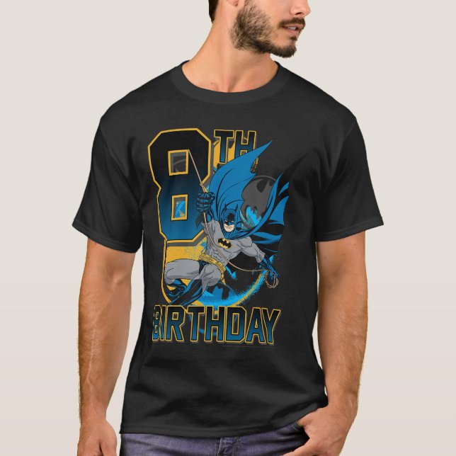 T-shirt DC Comics Batman 8th Birthday Bat Swing Action Pos (Devant)