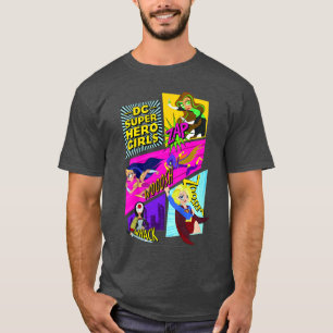 T-shirt DC Comics Super Hero Girls Panneaux de bande dessi