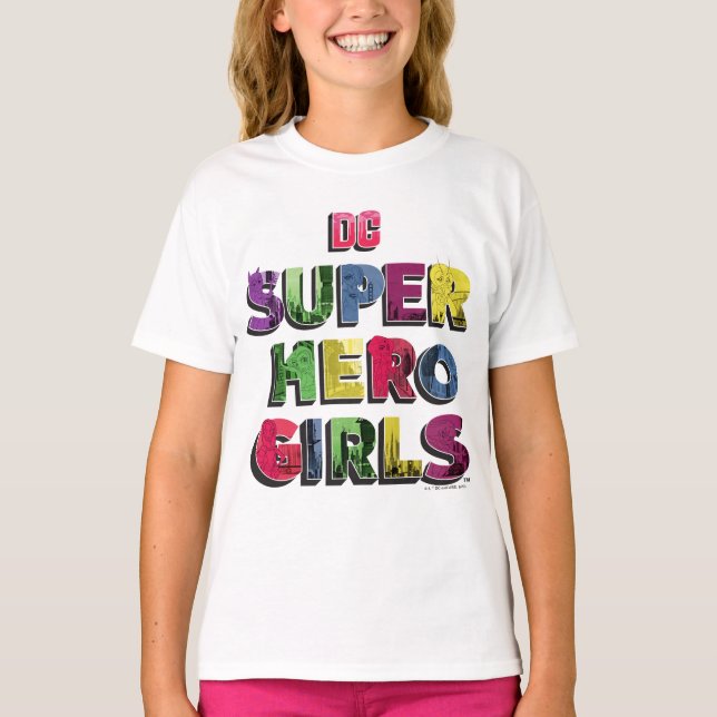T-shirt DC Super Hero Girls City Letters (Devant)
