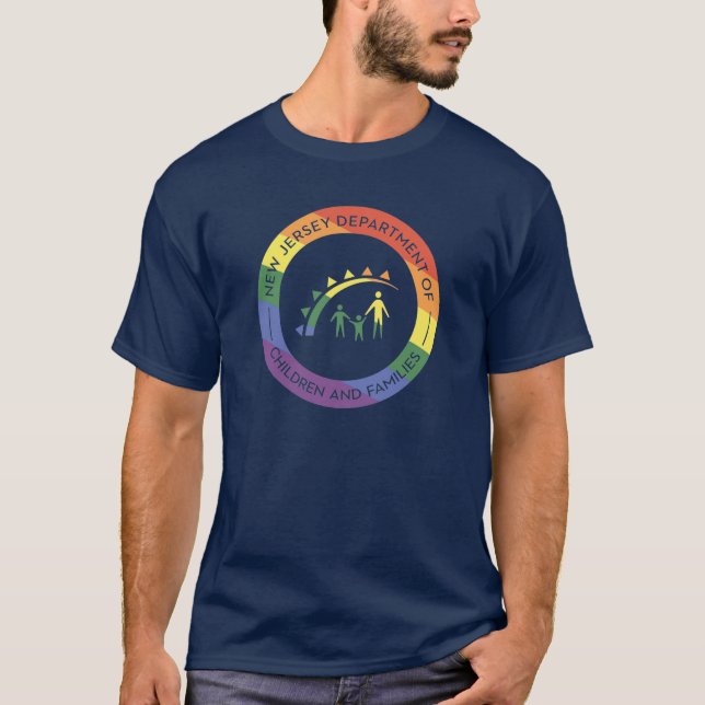 T-Shirt DCF Pride Sceau arc-en-ciel (Devant)
