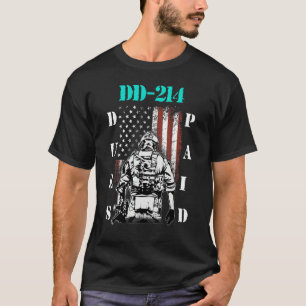 T-shirt Dd 214 Redevances Payées Dd214 Soldat Vétérinaire